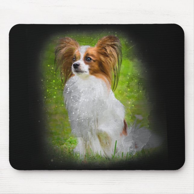 papillon,papilon,papillon dogs,papillon dog, mouse pad (Front)