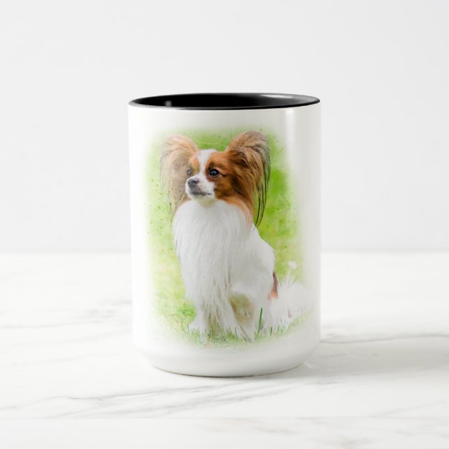 papillon,papilon,papillon dogs,papillon dog, mug (Center)