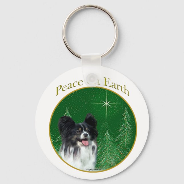 Papillon Peace Key Ring (Front)