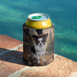 Papillon Pumpkins Halloween Scary Can Cooler