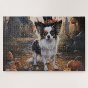 Papillon Pumpkins Halloween Scary  Jigsaw Puzzle