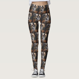 Papillon Pumpkins Halloween Scary  Leggings