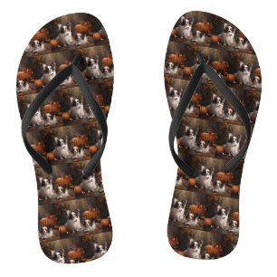 Papillon Puppy Autumn Delight Pumpkin Jandals