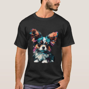Papillon Puppy Dog Pop Art T-Shirt
