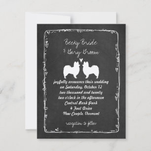 Papillon Silhouettes Wedding Announcement