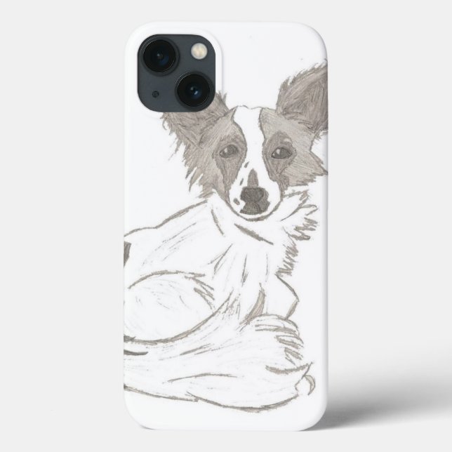 Papillon Sketch iPad Case (Back)