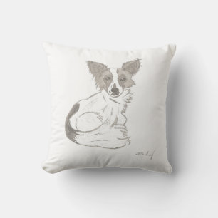 Papillon Sketch Pillow