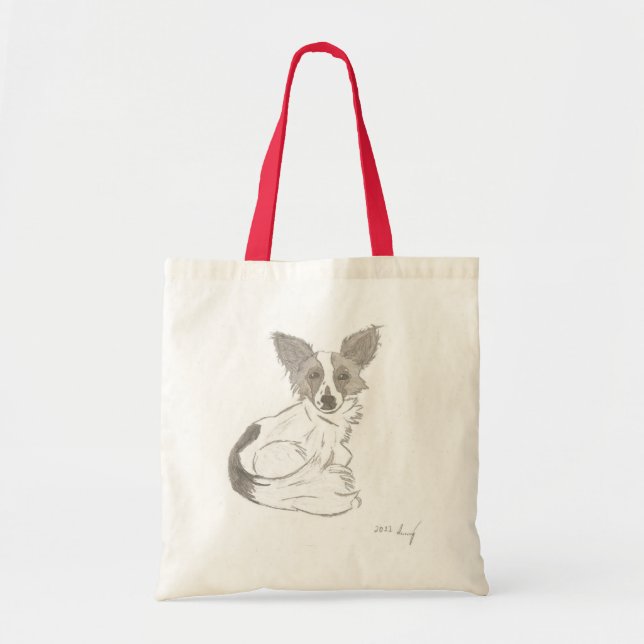Papillon Sketch Tote Bag (Front)