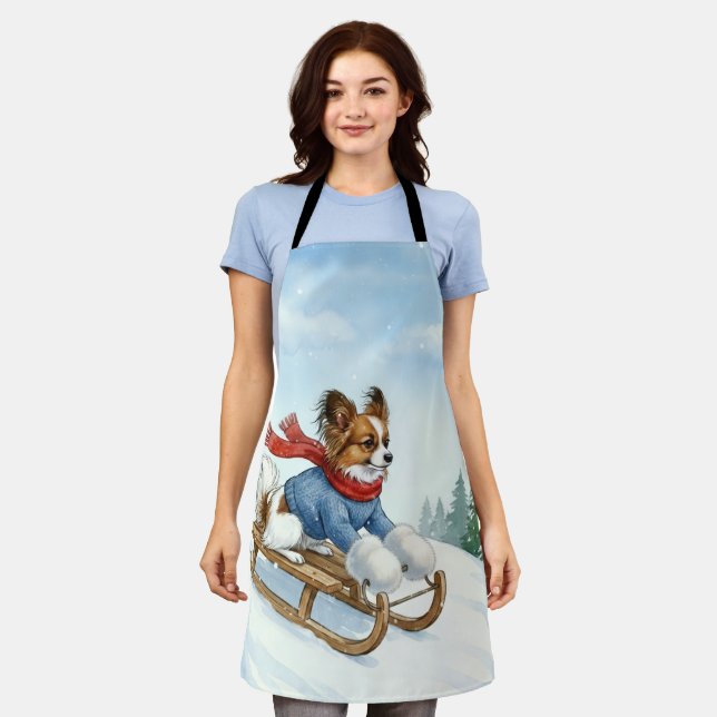Papillon Sledding, Apron (Worn)