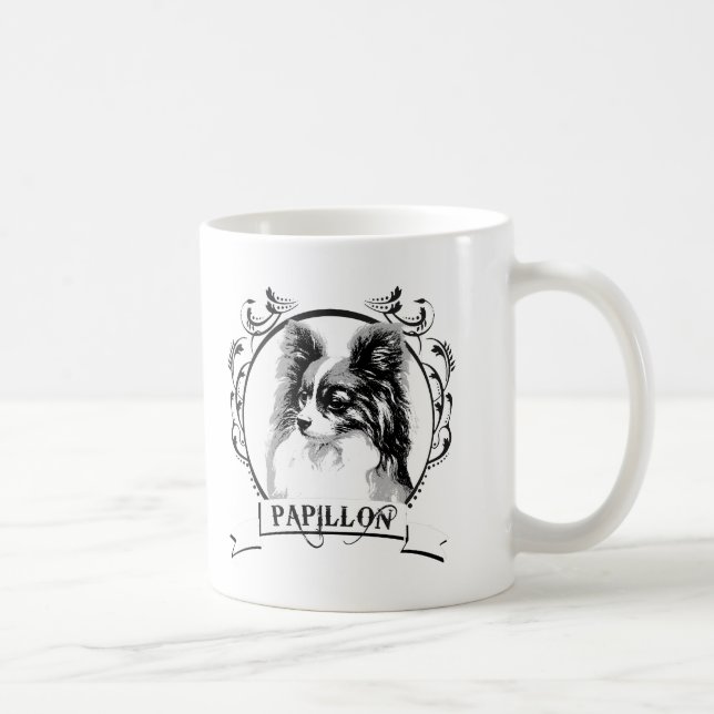 Papillon T-shirt Coffee Mug (Right)