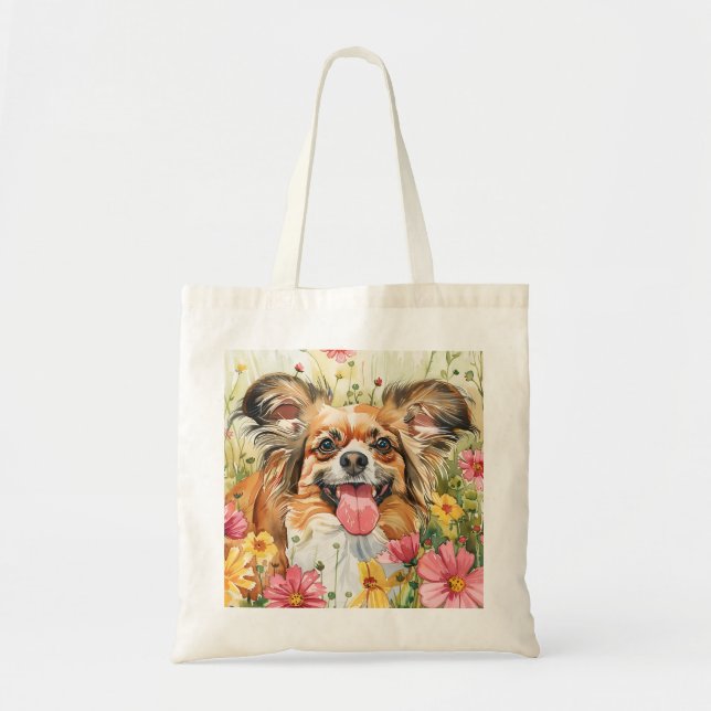 Papillon Tote Bag – Watercolor Art (Front)