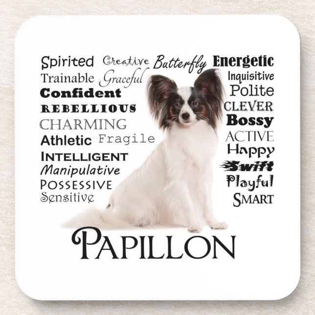 Papillon Traits Coaster Set (Front)