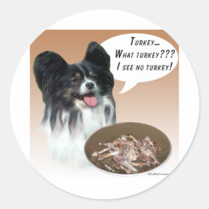 Papillon Turkey Classic Round Sticker