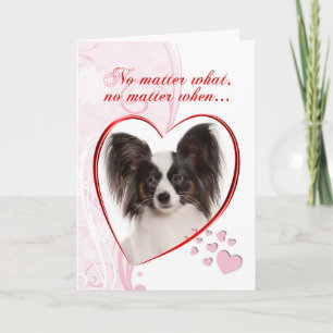 Papillon Valentine's Day Card
