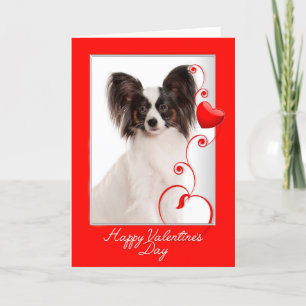 Papillon Valentine's Day Card