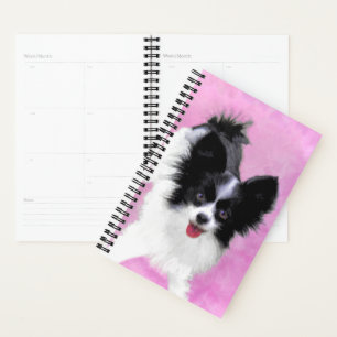Papillon (White and Black) Painting - Dog Art Planner