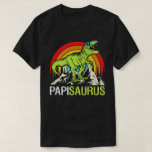 Papisaurus Dinosaur Grandpa Saurus Father's Day T-Shirt<br><div class="desc">Get this funny saying outfit for your special proud grandpa from granddaughter, grandson, grandchildren, on father's day or christmas, grandparents day, or any other Occasion. show how much grandad is loved and appreciated. A retro and vintage design to show your granddad that he's the coolest and world's best grandfather in...</div>