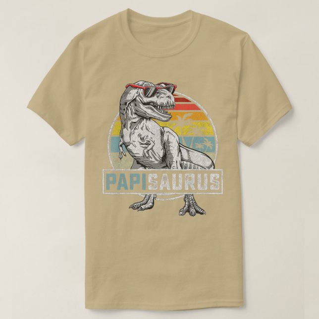 Papisaurus T Rex Dinosaur Papi Saurus Family Match T-Shirt (Design Front)