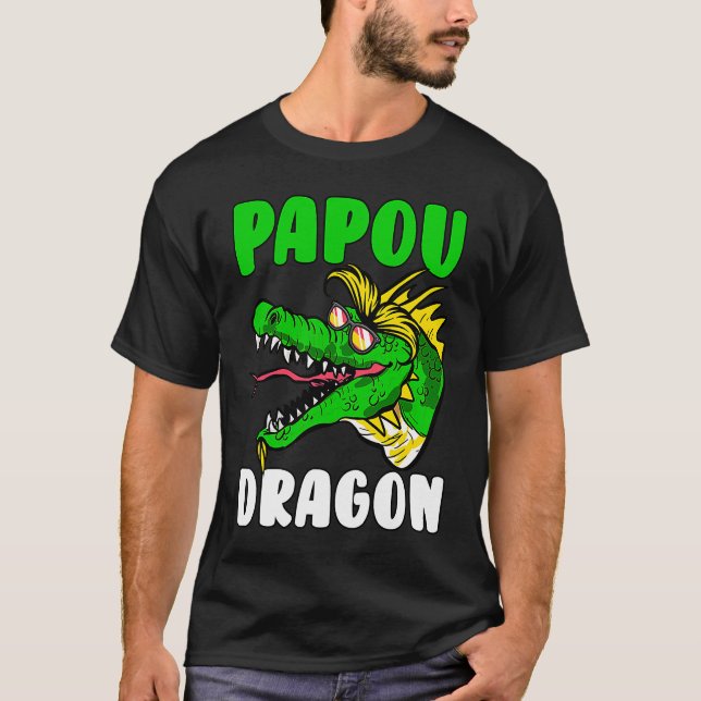 Papou Dragon  Father's Day T-Shirt (Front)