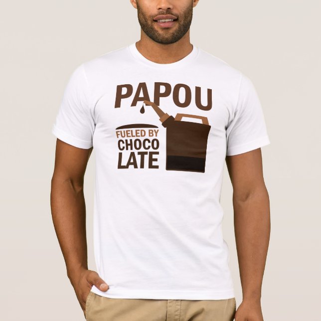 Papou (Funny) Chocolate T-Shirt (Front)