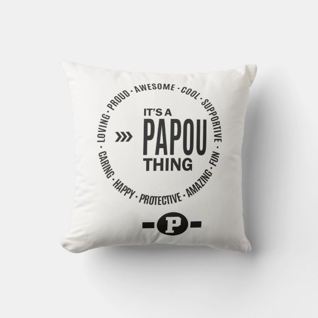 Papou Thing Cushion (Front)