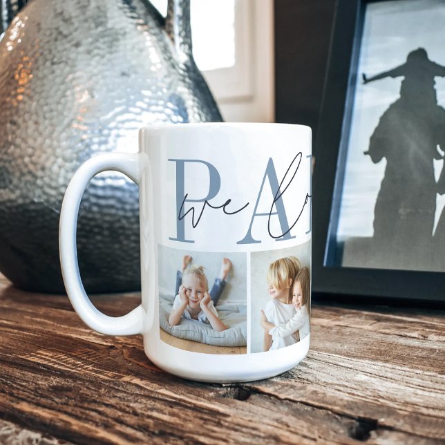Papou We Love You 4 Photo Collage Coffee Mug (Creator Uploaded)