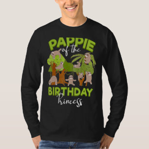 Pappie Of The Birthday Princess Sloth Bday Party C T-Shirt