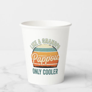 Pappou Like a Grandpa Only Cooler Vintage Shirt_1 Paper Cups