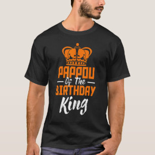 Pappou Of The Birthday King Party Crown Bday Celeb T-Shirt