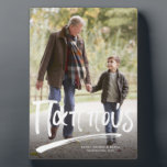 Pappous Greek grandfather one photo Plaque<br><div class="desc">A fun and thoughtful gift for your Greek grandfather - a photo easel with your image and the word "Pappous" (also known as "Papou") in a Greek brush lettering. Also includes room for personalised text. Makes a great Christmas gift from the grandkids but also great for Father's Day and birthday...</div>