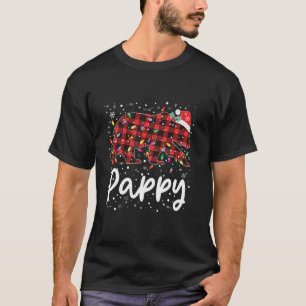 Pappy Bear Red Plaid Christmas Pajama Merry Xmas F T-Shirt