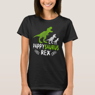 Pappy Dinosaur Pappysaurus 2 Two Kids Christmas Fa T-Shirt