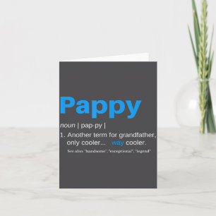 Pappy Grandpa Fathers Day Definition Birthday  Card