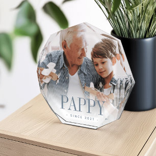 Pappy Grandpa Year Established Photo Block