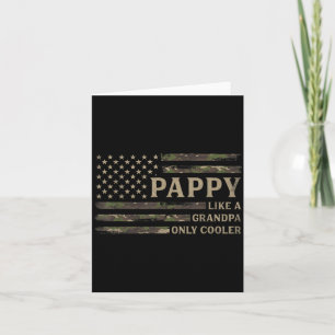 Pappy Like A Grandpa Only Cooler Fathers Day Camo Card