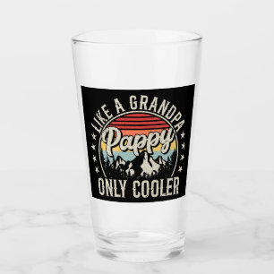 Pappy Like a Grandpa Only Cooler Retro Drinking Glass