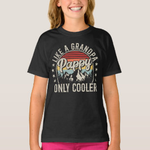 Pappy Like a Grandpa Only Cooler Retro Girl T-Shirt
