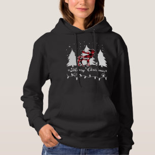 Pappy Moose Buffalo Red Plaid Christmas Matching F Hoodie