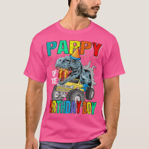 Pappy Of The Birthday Boy Monster Truck Dinosaur  T-Shirt