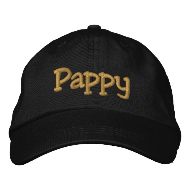 Pappy Personalised Embroidered Baseball Cap / Hat (Front)