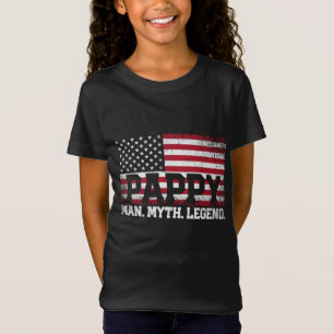 Pappy The Man Myth Legend American Flag Father's D T-Shirt