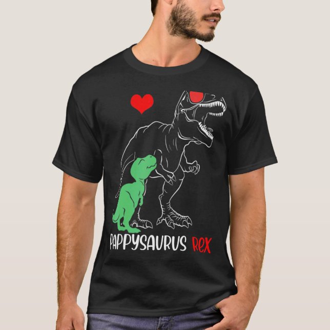 Pappysaurus Daddy Rex Autism Awareness Proud Dad T-Shirt (Front)
