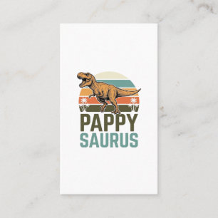 Pappysaurus Funny Dinosaur Vintage Sunset Shirt_1 Business Card