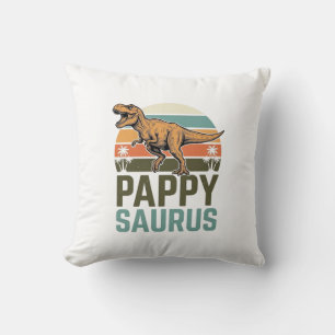 Pappysaurus Funny Dinosaur Vintage Sunset Shirt_1 Cushion