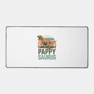 Pappysaurus Funny Dinosaur Vintage Sunset Shirt_1 Desk Mat