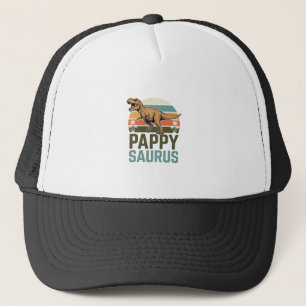 Pappysaurus Funny Dinosaur Vintage Sunset Shirt_1 Trucker Hat