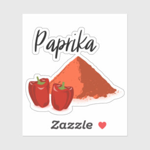 Paprika Spice Jar Sticker