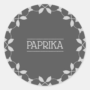 Paprika Spice Jar Sticker Labels