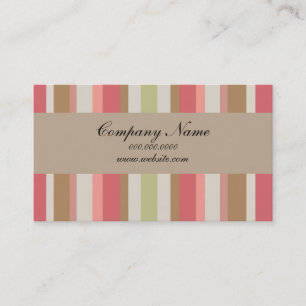 Paprika Stripes Pattern Business Card