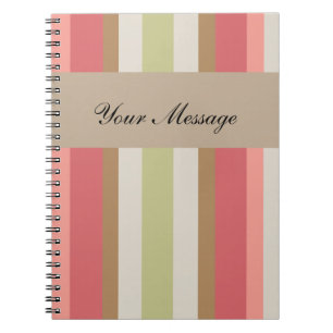 Paprika Stripes Pattern Notebook